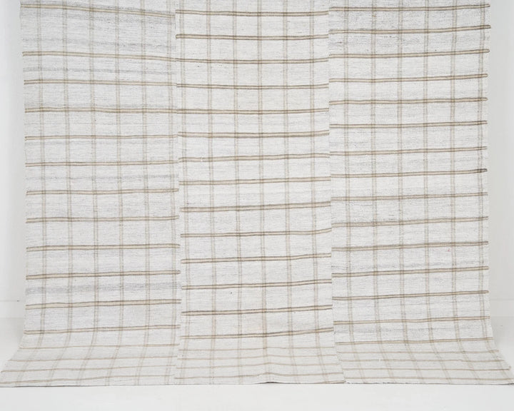 Gray Turkish Kilim Rug 5'6" x 7'10" Flat-Weave | No. VR74175