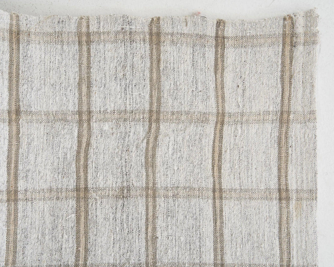 Gray Turkish Kilim Rug 5'6" x 7'10" Flat-Weave | No. VR74175