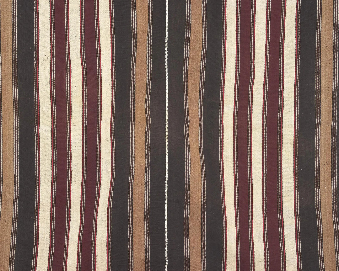Brown Turkish Kilim Rug 5'6" x 7'4" Flat-Weave | No. VR74372