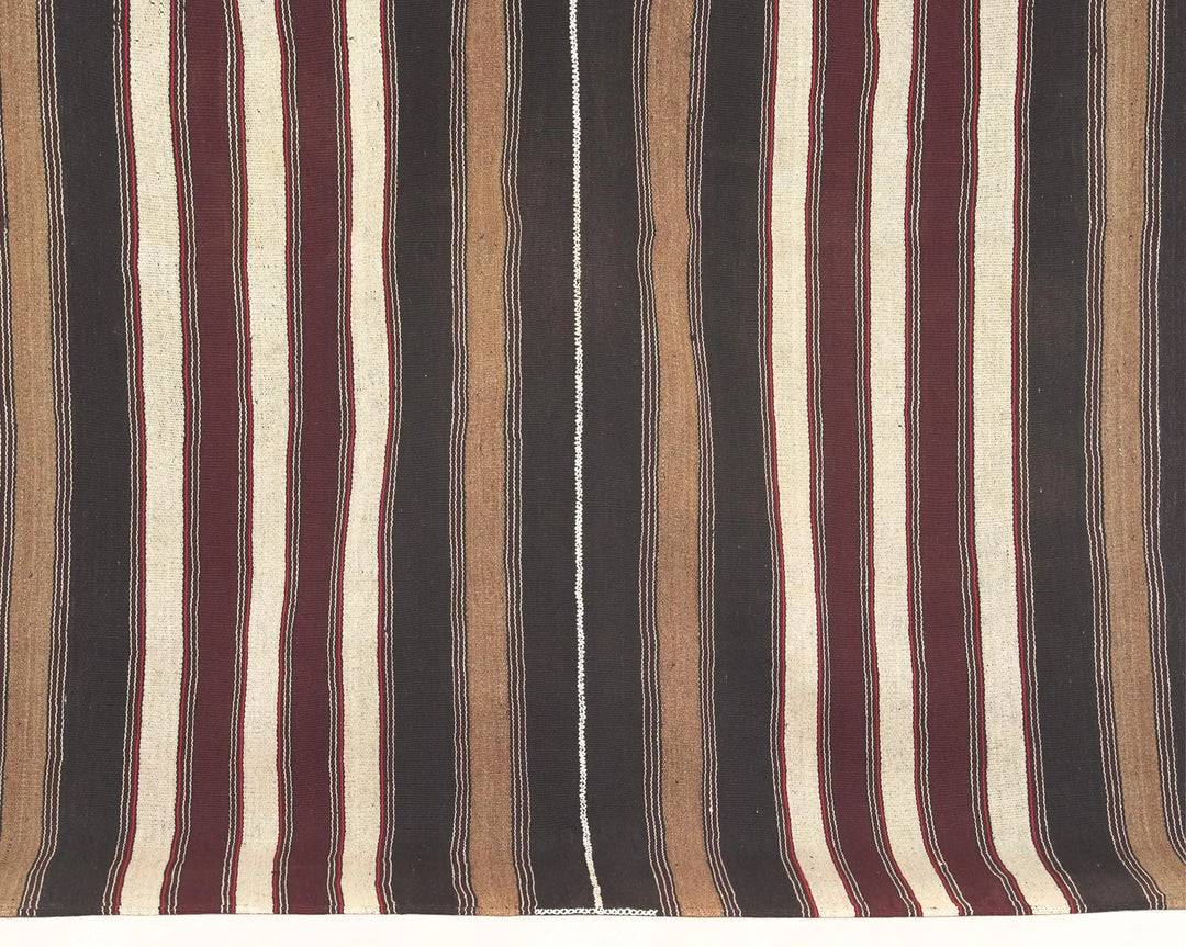 Brown Turkish Kilim Rug 5'6" x 7'4" Flat-Weave | No. VR74372