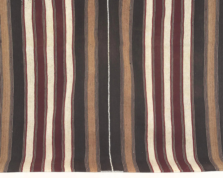 Brown Turkish Kilim Rug 5'6" x 7'4" Flat-Weave | No. VR74372