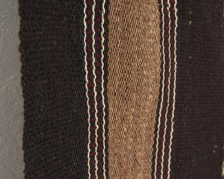 Brown Turkish Kilim Rug 5'6" x 7'4" Flat-Weave | No. VR74372