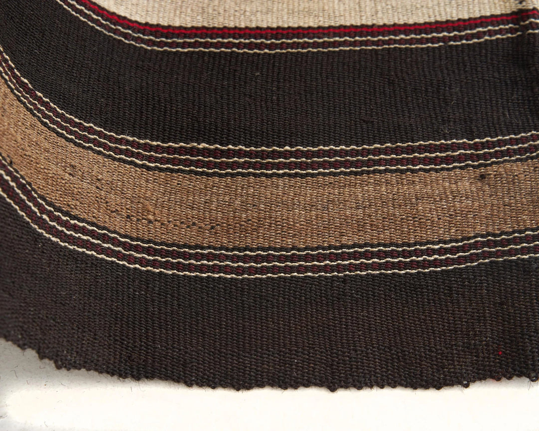 Brown Turkish Kilim Rug 5'6" x 7'4" Flat-Weave | No. VR74372