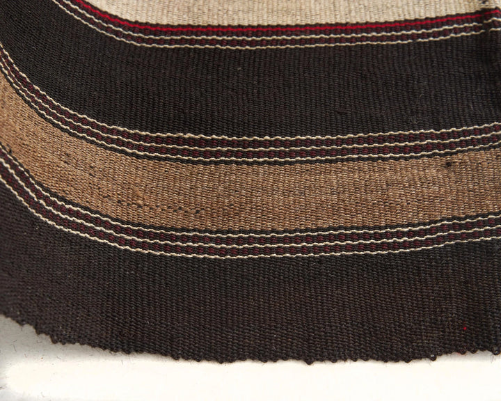 Brown Turkish Kilim Rug 5'6" x 7'4" Flat-Weave | No. VR74372