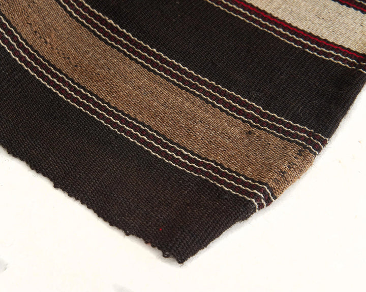 Brown Turkish Kilim Rug 5'6" x 7'4" Flat-Weave | No. VR74372