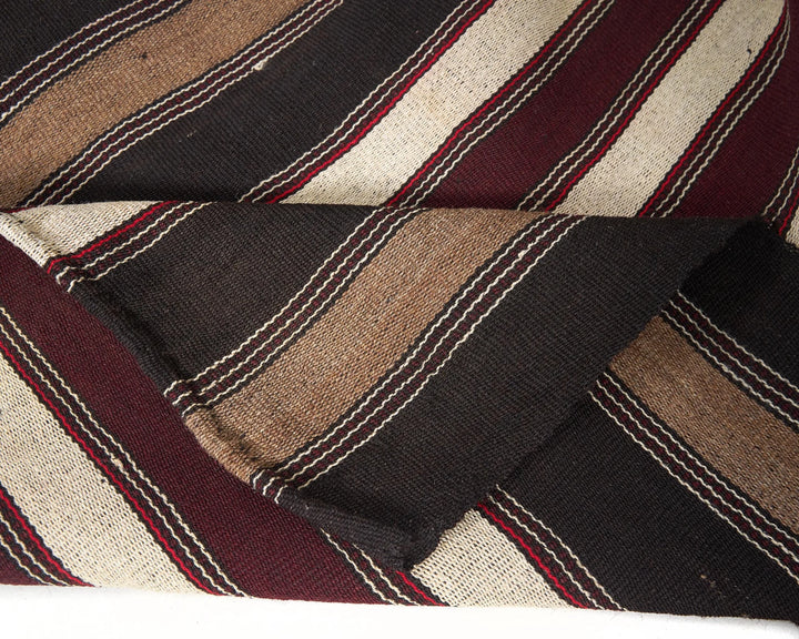 Brown Turkish Kilim Rug 5'6" x 7'4" Flat-Weave | No. VR74372