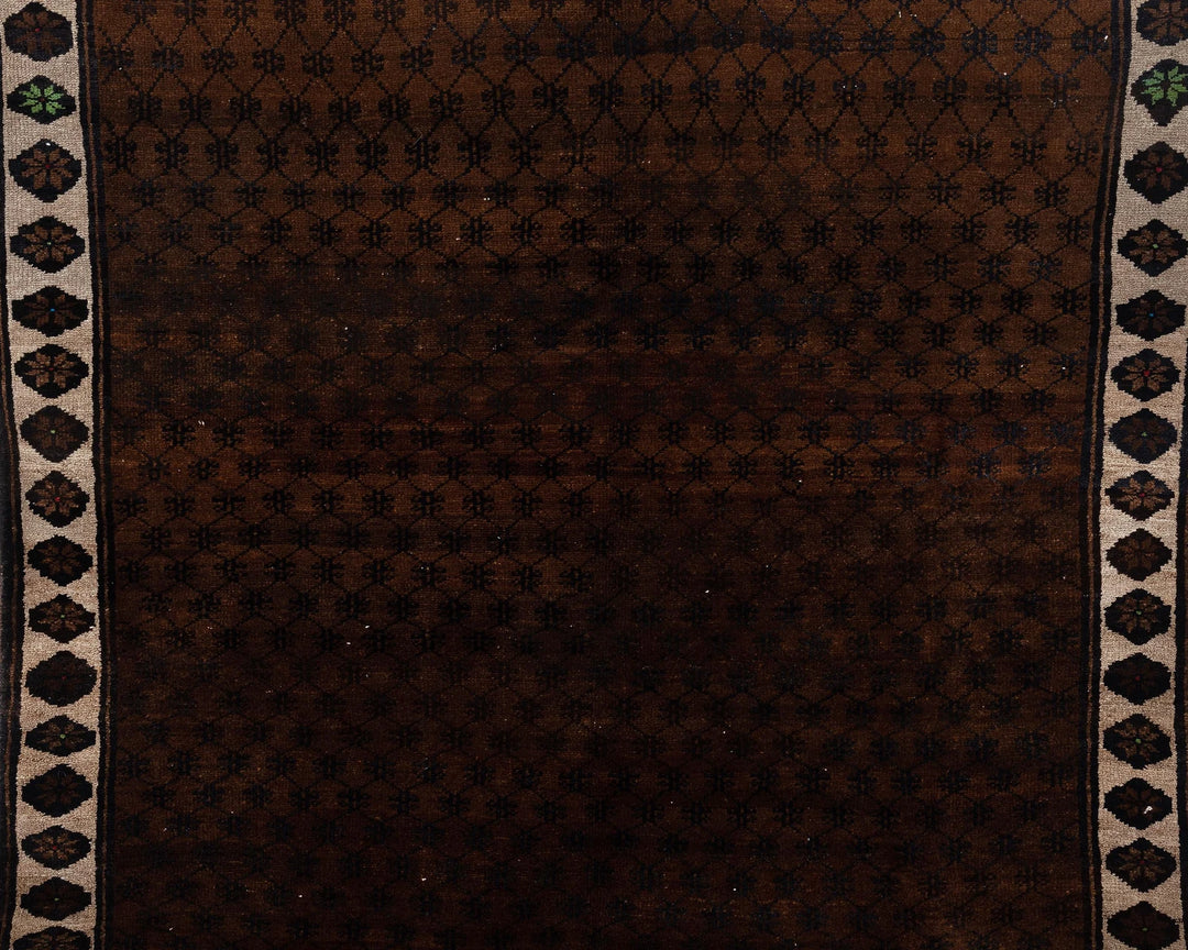 Brown Turkish Oushak Rug 6' 6" x 9' 3" Hand-Knotted | No. VR74387