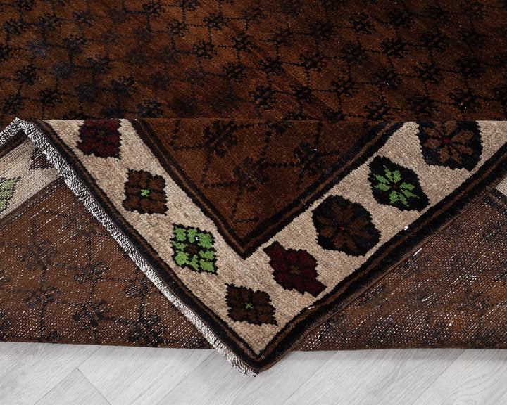 Brown Turkish Oushak Rug 6' 6" x 9' 3" Hand-Knotted | No. VR74387