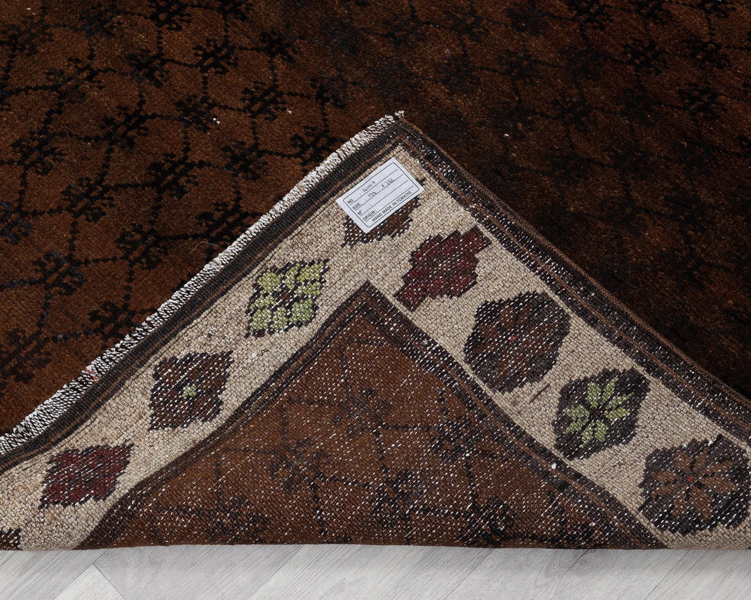 Brown Turkish Oushak Rug 6' 6" x 9' 3" Hand-Knotted | No. VR74387