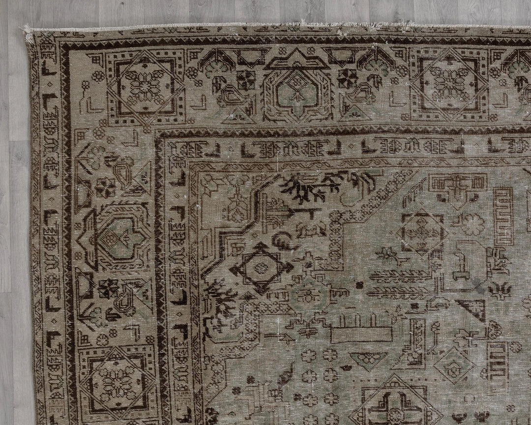 Multicolor Turkish Oushak Rug 10' 2" x 12' 3" Hand-Knotted | No. VR74426