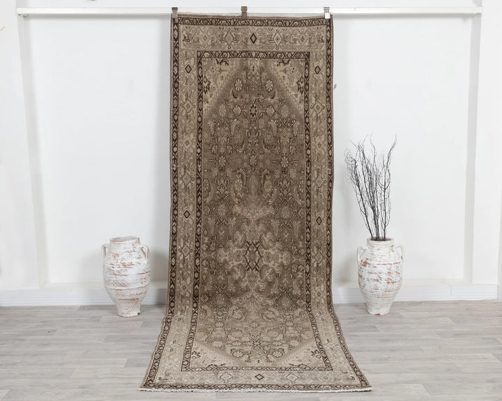 Multicolor Turkish Oushak Rug 3'8" x 10'10" Hand-Knotted | No. VR74509