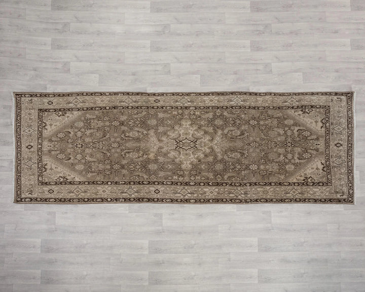 Multicolor Turkish Oushak Rug 3'8" x 10'10" Hand-Knotted | No. VR74509