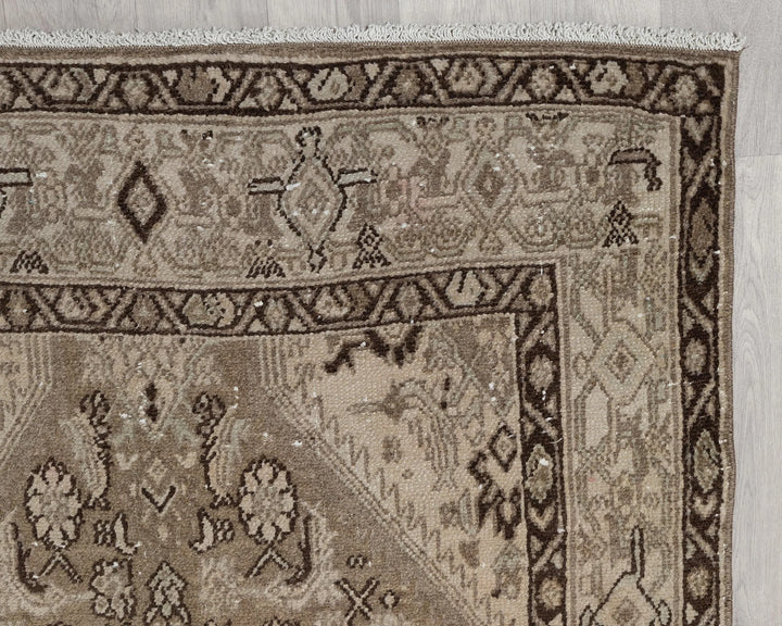 Multicolor Turkish Oushak Rug 3'8" x 10'10" Hand-Knotted | No. VR74509