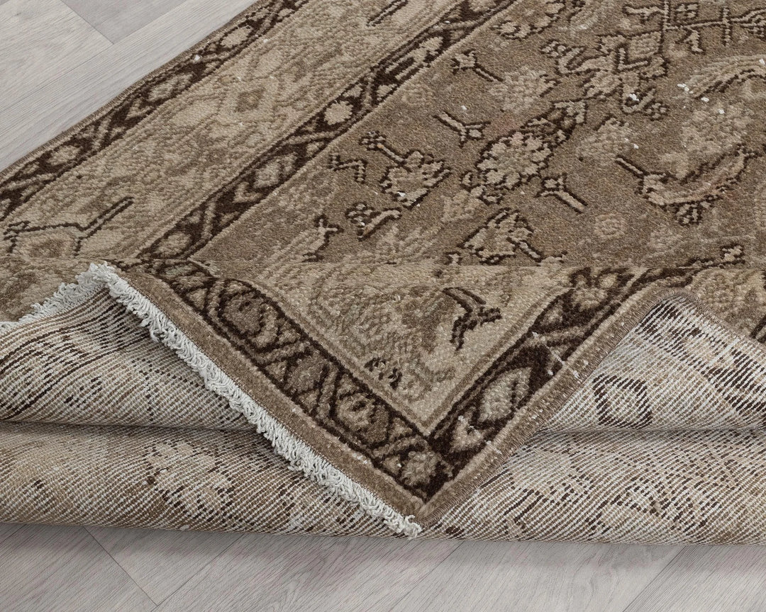 Multicolor Turkish Oushak Rug 3'8" x 10'10" Hand-Knotted | No. VR74509