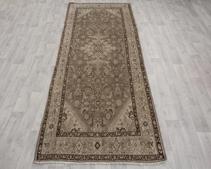 Multicolor Turkish Oushak Rug 3'8" x 10'10" Hand-Knotted | No. VR74509