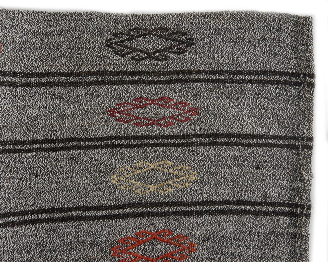 Gray Kilim Rug 6' 3" x 7' 9" | No. VR74532