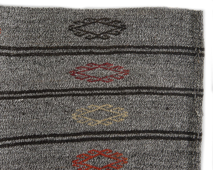 Gray Kilim Rug 6' 3" x 7' 9" | No. VR74532