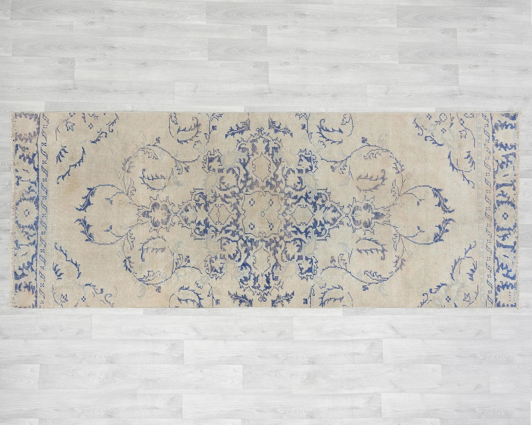 Multicolor Turkish Oushak Rug 3' x 8' Hand-Knotted | No. VR74540