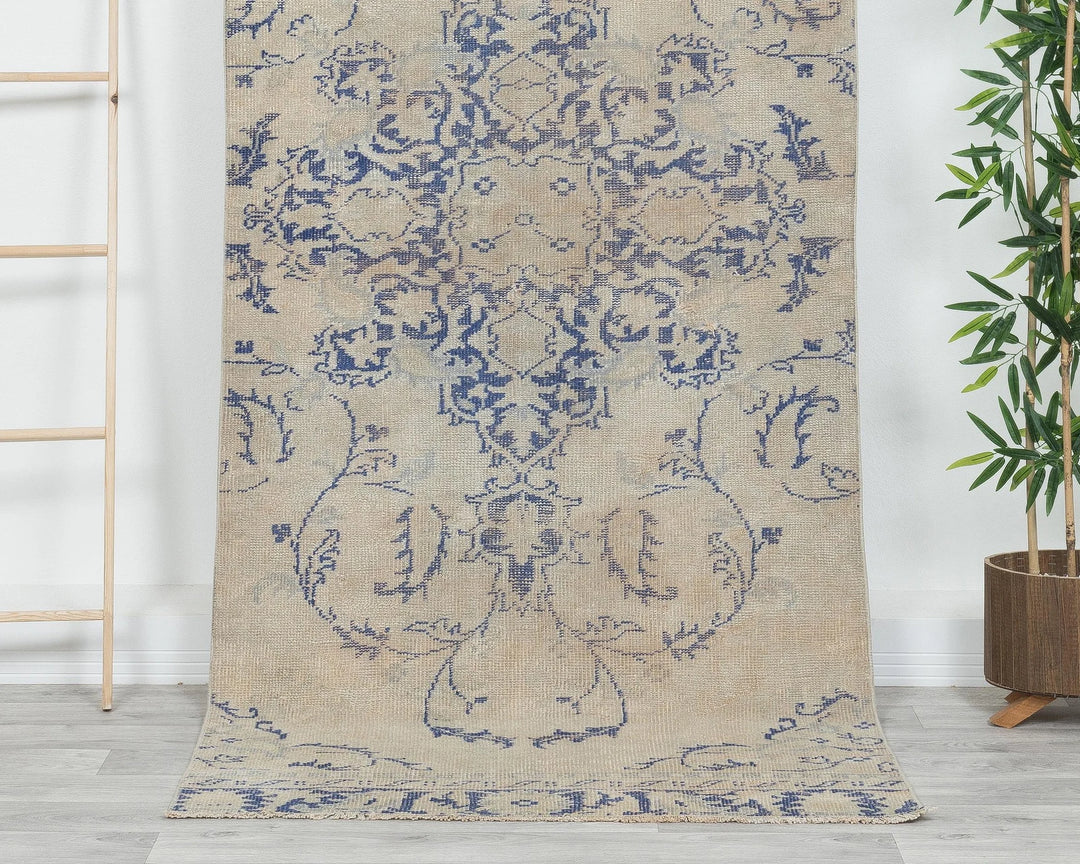 Multicolor Turkish Oushak Rug 3' x 8' Hand-Knotted | No. VR74540