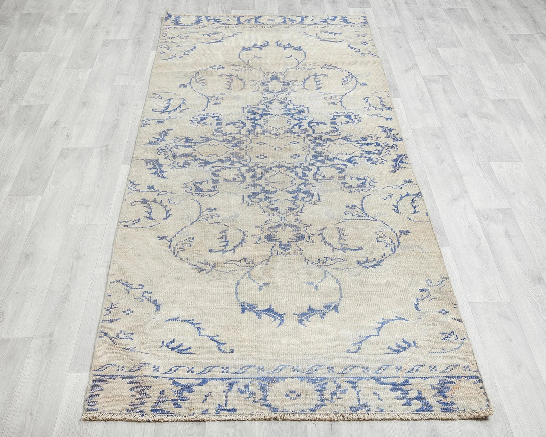 Multicolor Turkish Oushak Rug 3' x 8' Hand-Knotted | No. VR74540