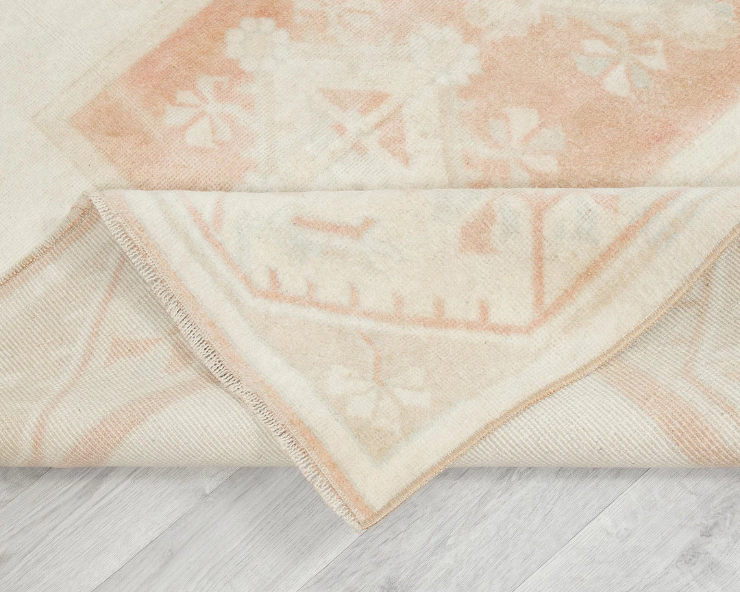 Beige Turkish Oushak Rug 5' x 8' 5" Hand-Knotted | No. VR74710