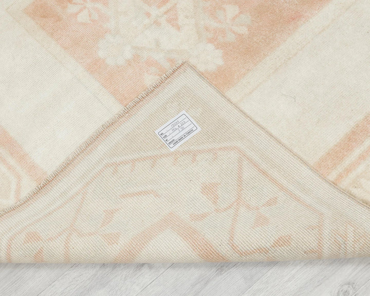 Beige Turkish Oushak Rug 5' x 8' 5" Hand-Knotted | No. VR74710