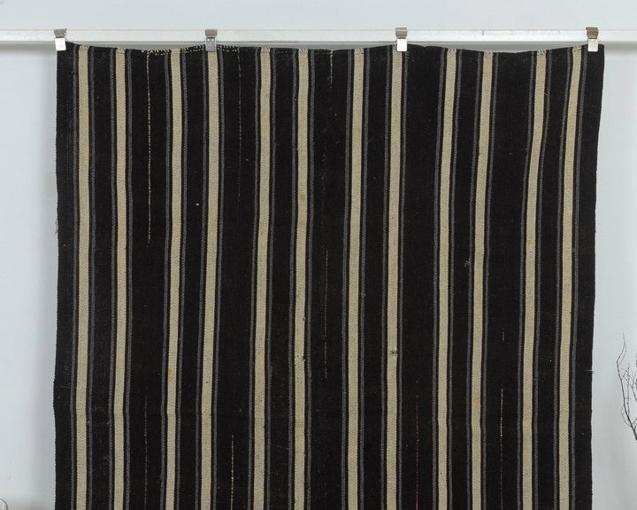 Brown Turkish Kilim Rug 6' 2" x 8' 6" Flat-Weave view