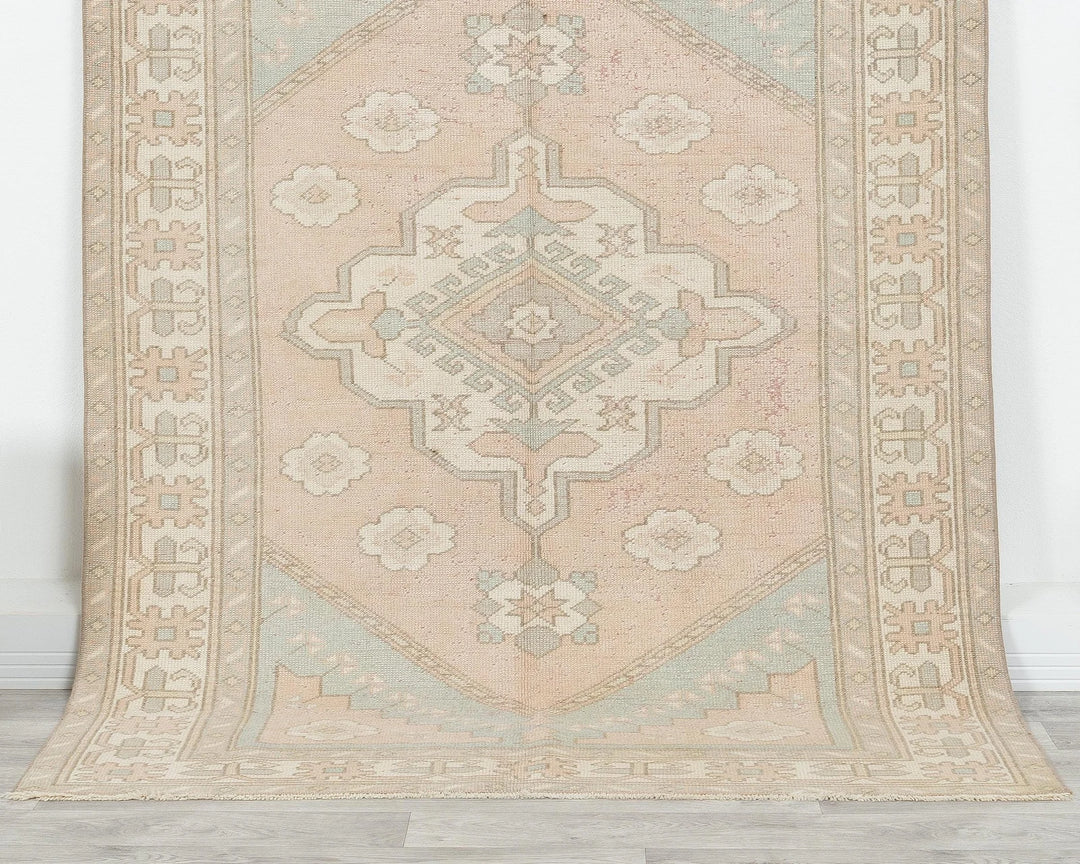 Blue Turkish Oushak Rug 4' 5" x 6' 4" Hand-Knotted | No. VR74795