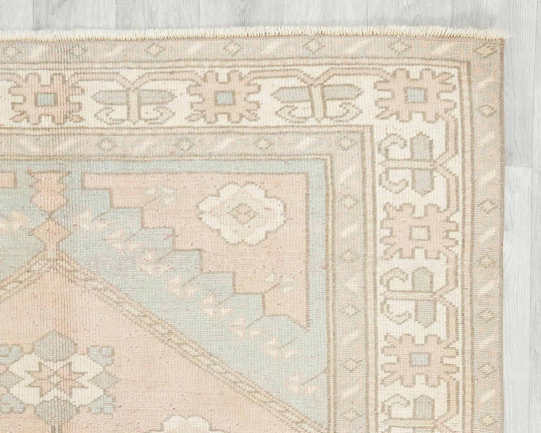 Blue Turkish Oushak Rug 4' 5" x 6' 4" Hand-Knotted | No. VR74795