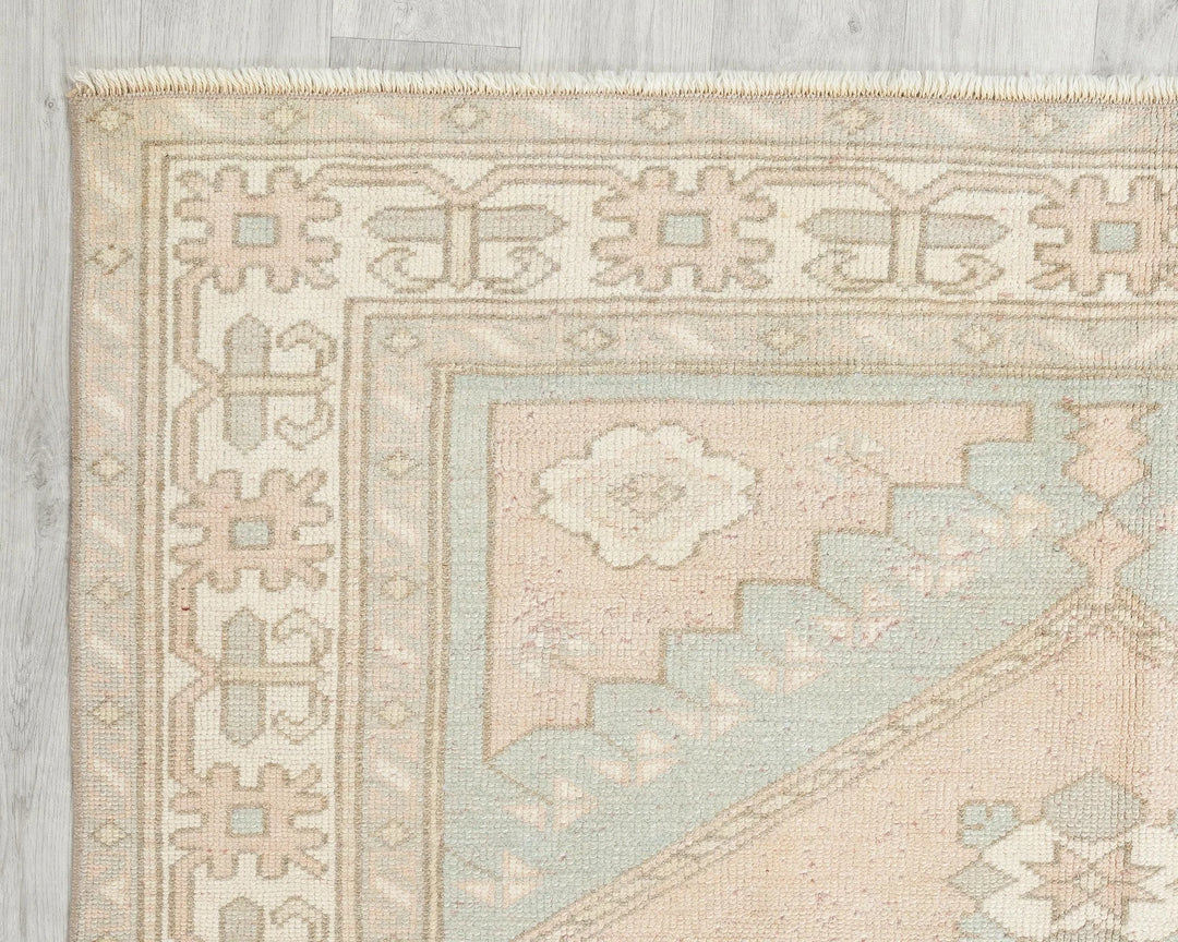 Blue Turkish Oushak Rug 4' 5" x 6' 4" Hand-Knotted | No. VR74795