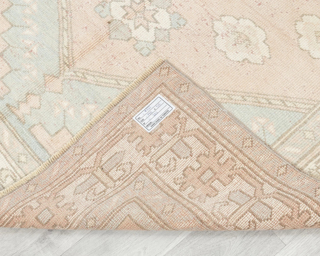 Blue Turkish Oushak Rug 4' 5" x 6' 4" Hand-Knotted | No. VR74795