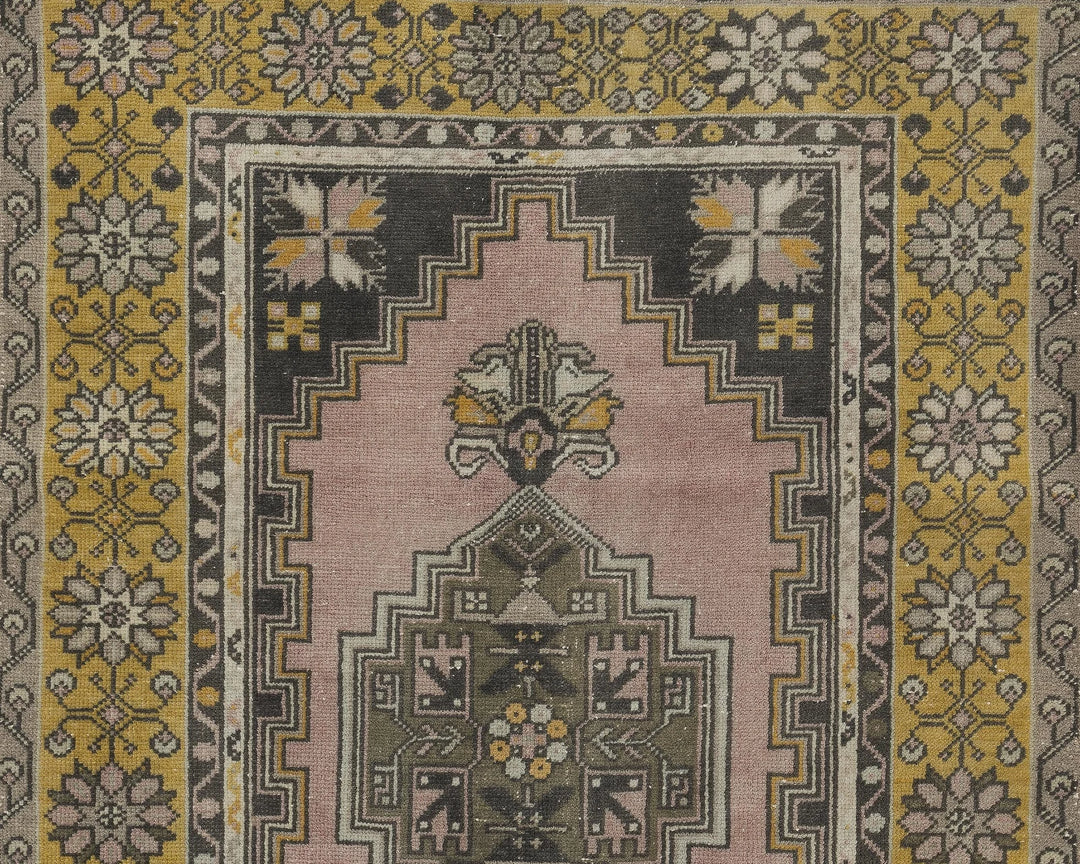 Multicolor Turkish Oushak Rug 3'11" x 7'9" Hand-Knotted | No. VR74836