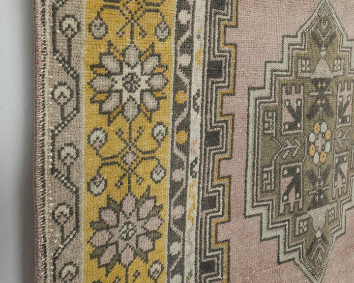 Multicolor Turkish Oushak Rug 3'11" x 7'9" Hand-Knotted | No. VR74836