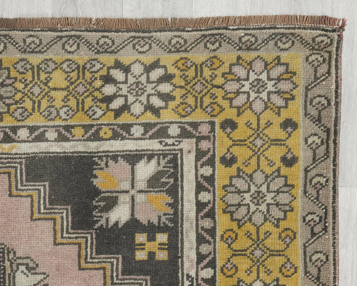 Multicolor Turkish Oushak Rug 3'11" x 7'9" Hand-Knotted | No. VR74836