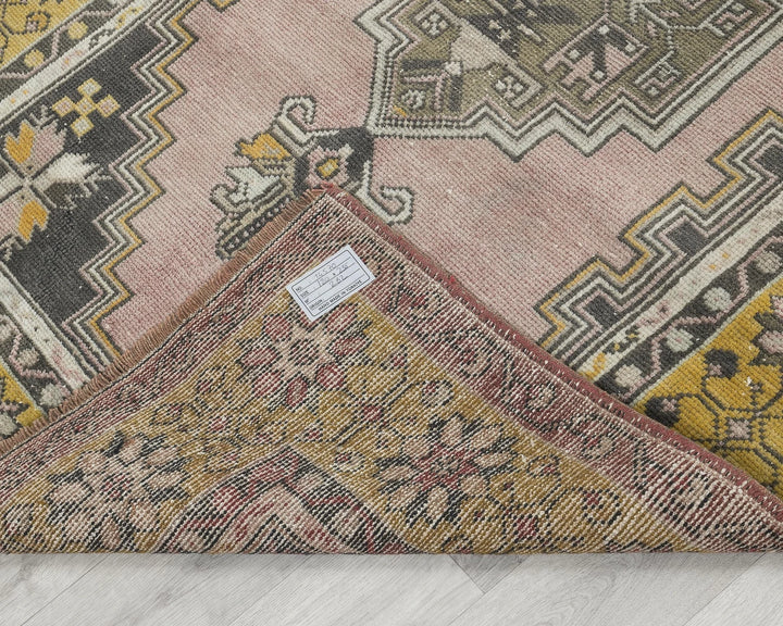 Multicolor Turkish Oushak Rug 3'11" x 7'9" Hand-Knotted | No. VR74836