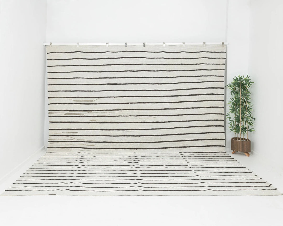 Black Kilim Rug 11' x 12' 6" | No. VR74889