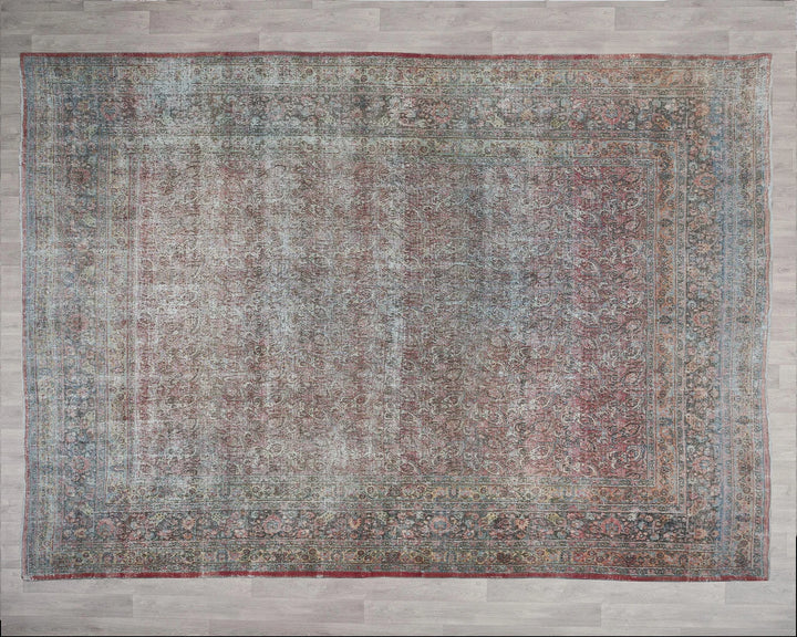 Multicolor Turkish Oushak Rug 3'2" x 4'2" Hand-Knotted | No. VR74907