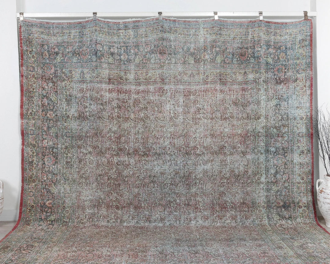 Multicolor Turkish Oushak Rug 3'2" x 4'2" Hand-Knotted | No. VR74907