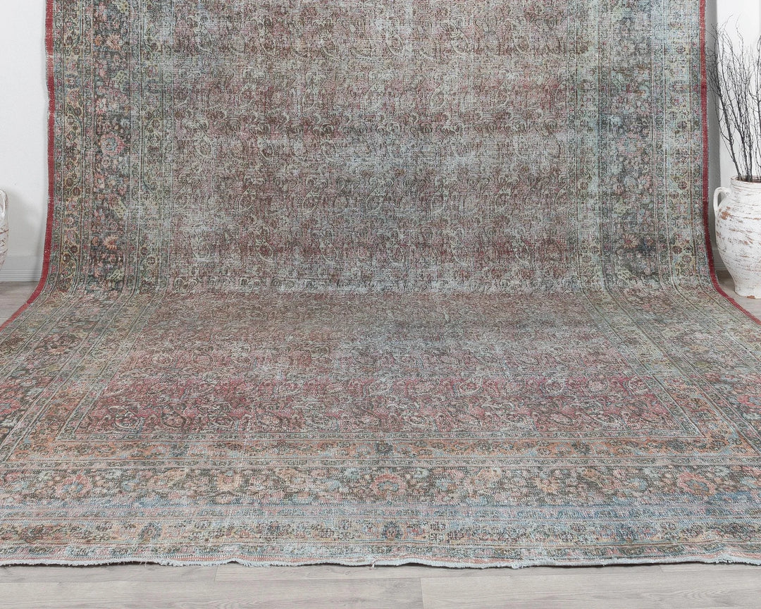 Multicolor Turkish Oushak Rug 3'2" x 4'2" Hand-Knotted | No. VR74907