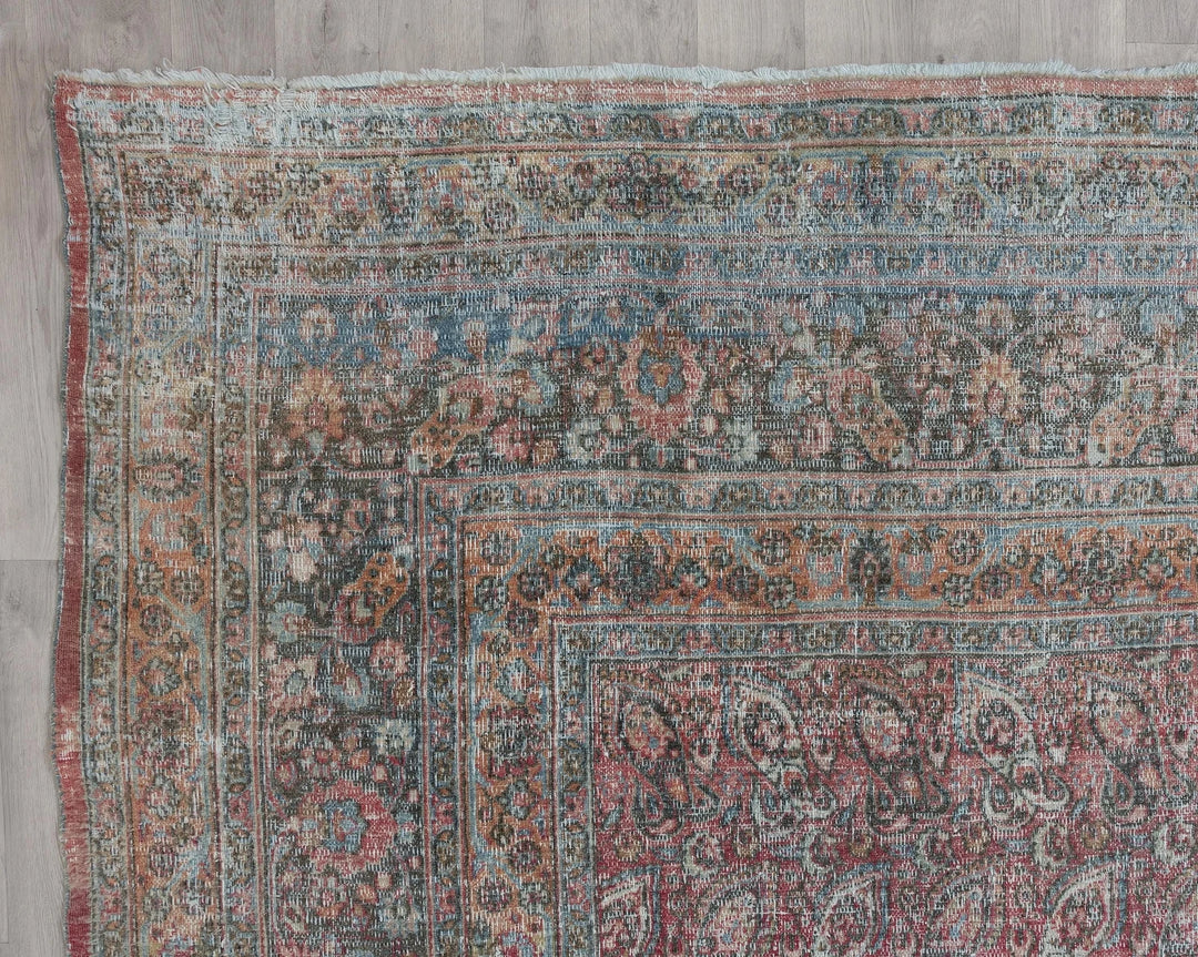 Multicolor Turkish Oushak Rug 3'2" x 4'2" Hand-Knotted | No. VR74907