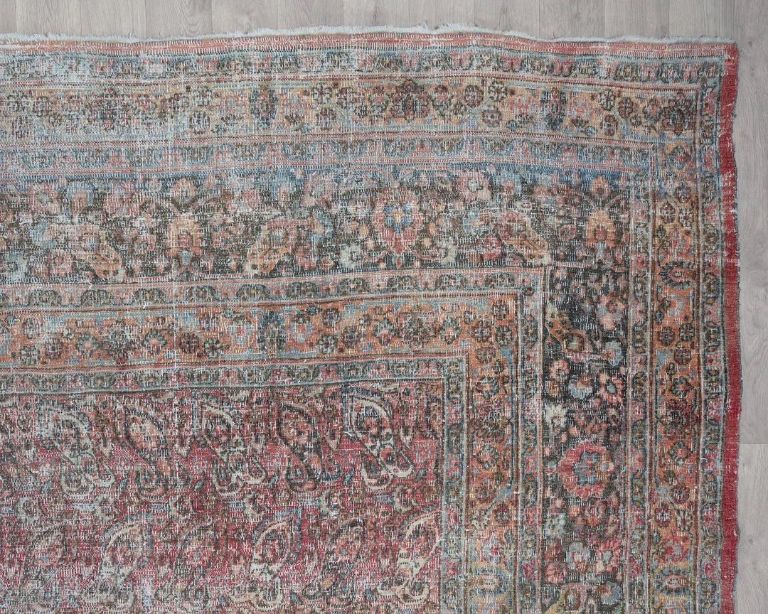 Multicolor Turkish Oushak Rug 3'2" x 4'2" Hand-Knotted | No. VR74907