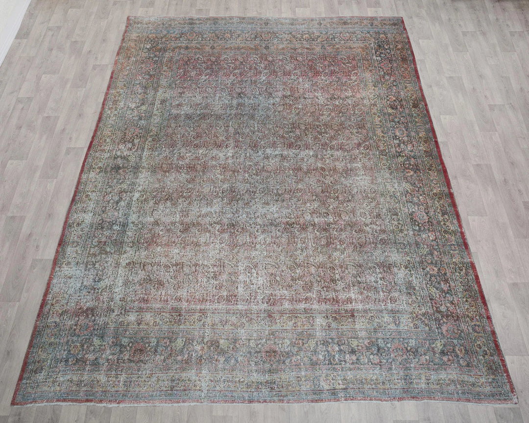 Multicolor Turkish Oushak Rug 3'2" x 4'2" Hand-Knotted | No. VR74907