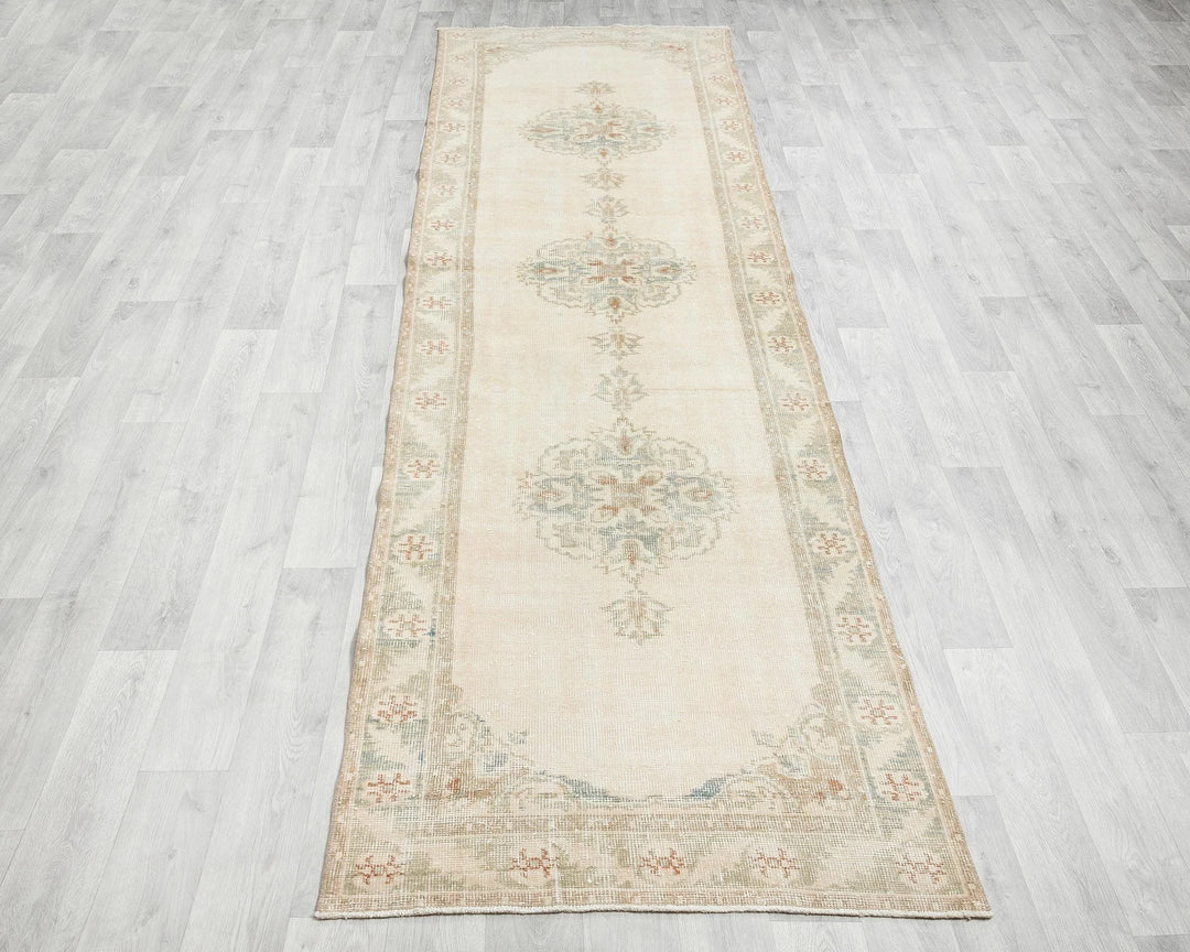 Multicolor Turkish Oushak Rug 2'11" x 11'5" Hand-Knotted | No. VR75169