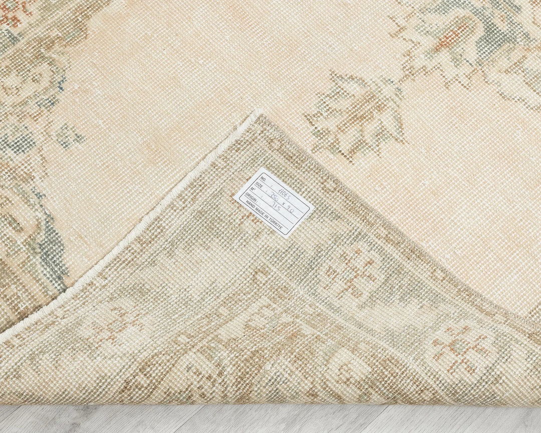 Multicolor Turkish Oushak Rug 2'11" x 11'5" Hand-Knotted | No. VR75169