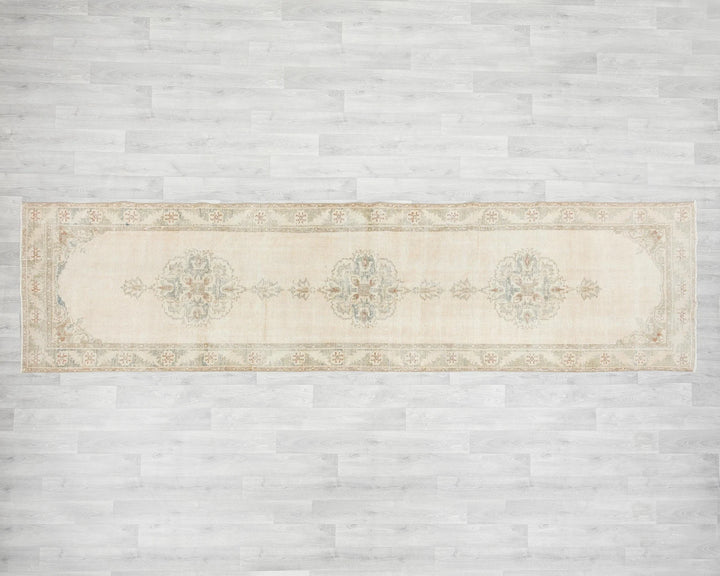 Multicolor Turkish Oushak Rug 2'11" x 11'5" Hand-Knotted | No. VR75169