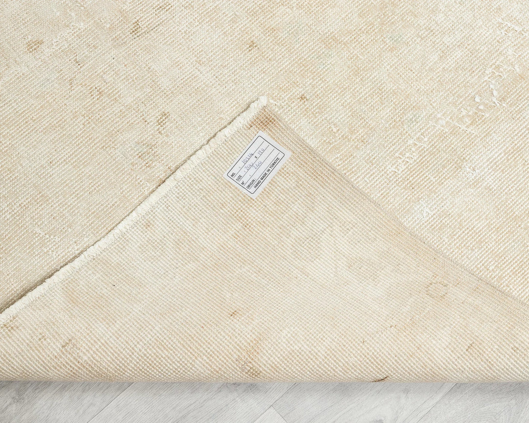 Beige Turkish Oushak Rug 3' 11" x 6' 7" Hand-Knotted | No. VR75177