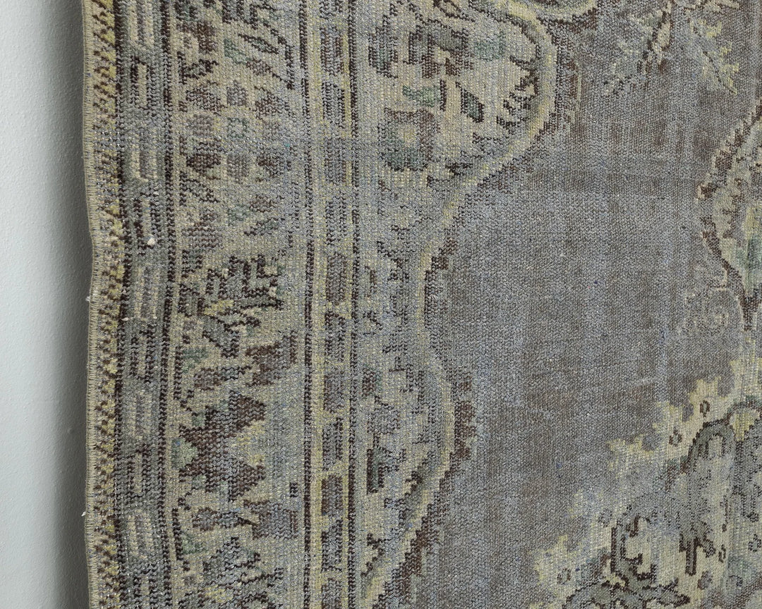 Blue Turkish Oushak Rug 6'1" x 9'7" Hand-Knotted | No. VR75195