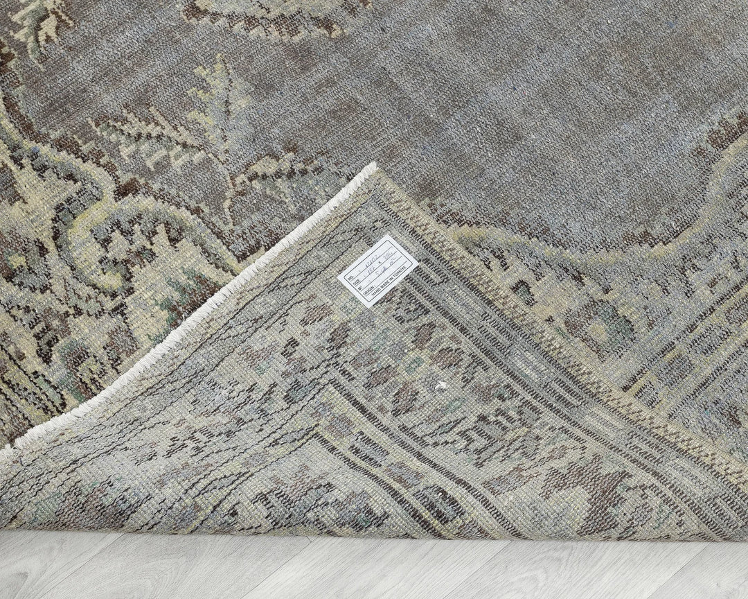 Blue Turkish Oushak Rug 6'1" x 9'7" Hand-Knotted | No. VR75195