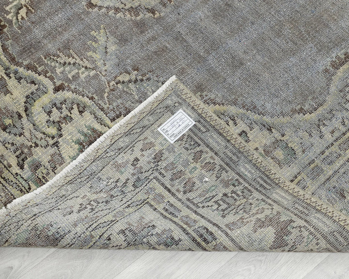 Blue Turkish Oushak Rug 6'1" x 9'7" Hand-Knotted | No. VR75195