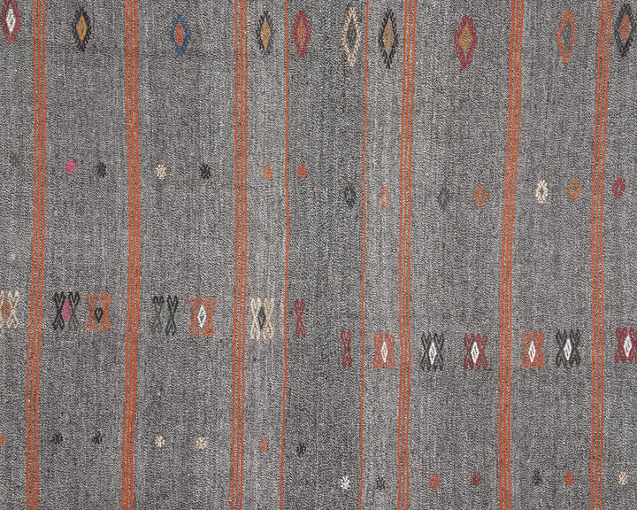 Gray Kilim Rug 5' 7" x 9' 2" | No. VR75236